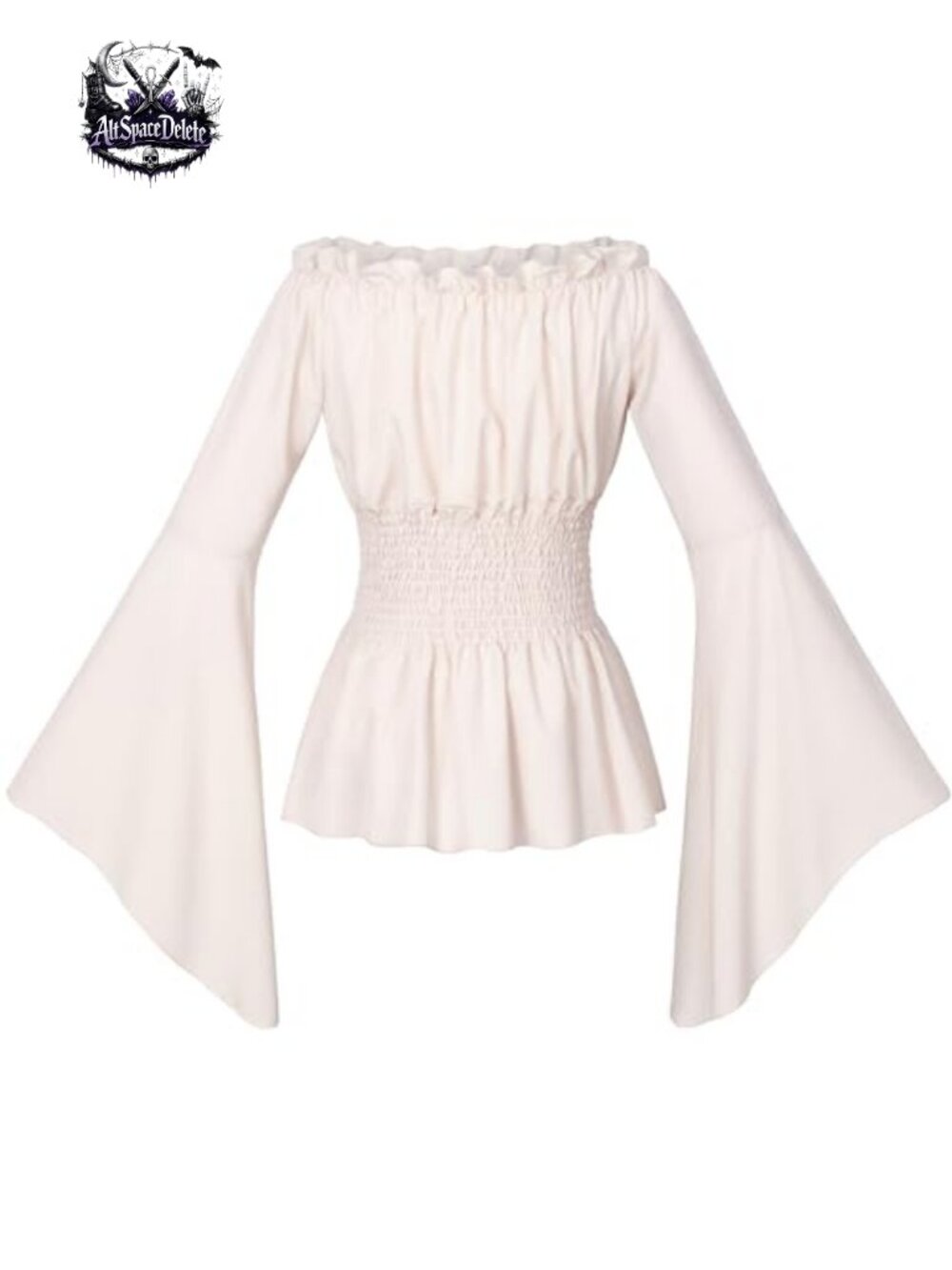 Womens Renaissance Victorian Peasant Ruffle Blouse Costume - Picture 2 of 5